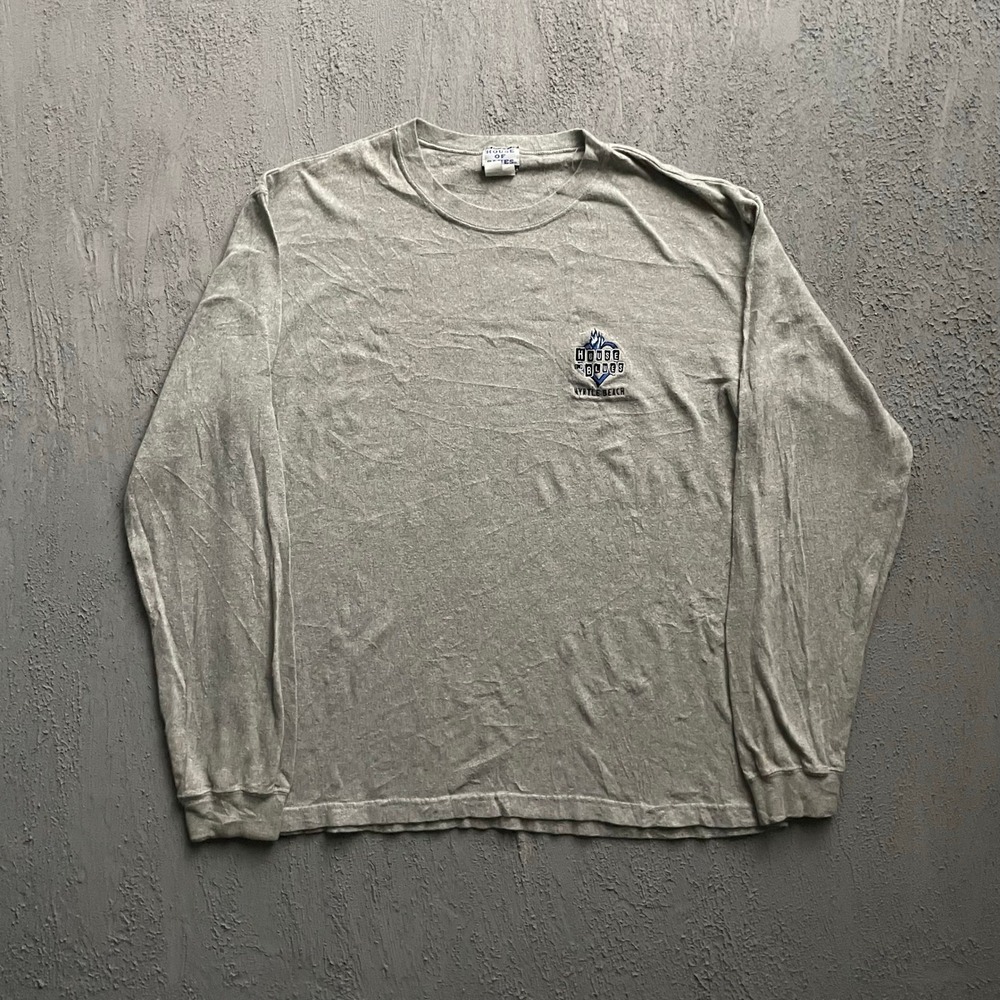 Vintage House of Blues Myrtle Beach Long Sleeve T-Shirt Mens XL Grey 90s Roots